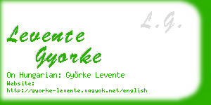 levente gyorke business card